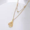 Gold Plated Islamic Allah Necklace For Muslim Women Prayer Jewelry Gift