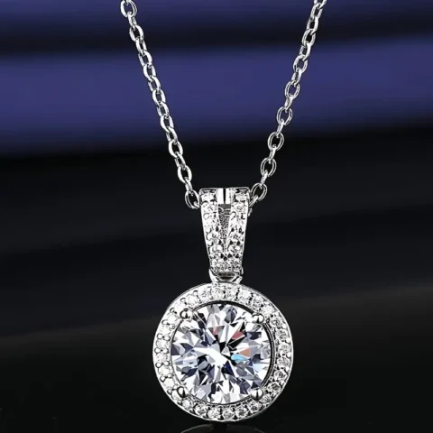 3 Carat Moissanite Classic Necklace