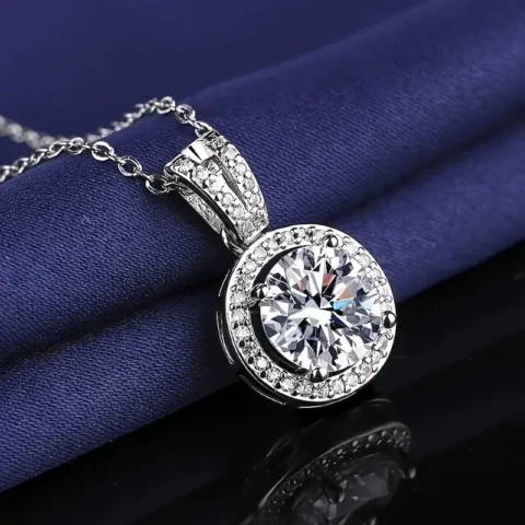 3 Carat Moissanite Classic Necklace