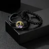 2PCS Allah Name Faux Leather Bracelet For Men