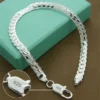 925 Silvery Plating Full Side Fashion Bracelet