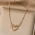 Golden Hollow Love Heart Pendant